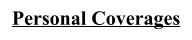 Personal Coverages